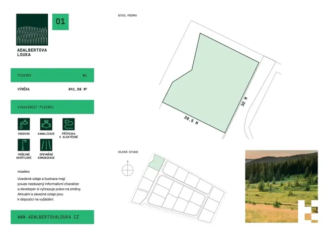 Prodej pozemku pro bydlení, Horní Planá, 842 m2