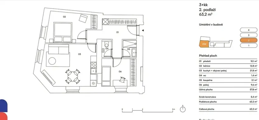 Prodej bytu 3+kk, Praha - Nusle, Boleslavova, 58 m2