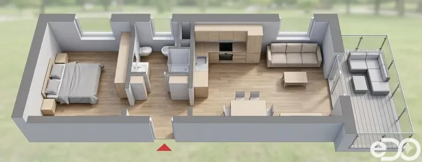 Pronájem bytu 2+kk, Liberec, 47 m2