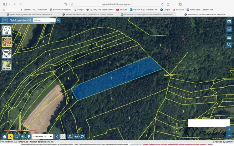 Prodej lesa, Bohutín, 26093 m2