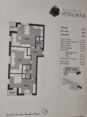 Prodej bytu 3+kk, Praha - Letňany, Miroslava Hajna, 92 m2