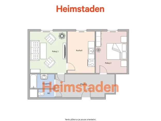 Pronájem bytu 2+1, Karviná - Nové Město, U Svobodáren, 48 m2
