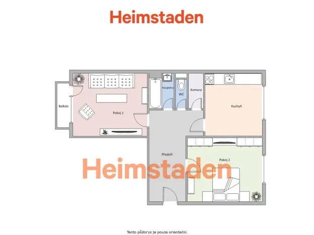 Pronájem bytu 2+1, Havířov - Město, Mickiewiczova, 56 m2