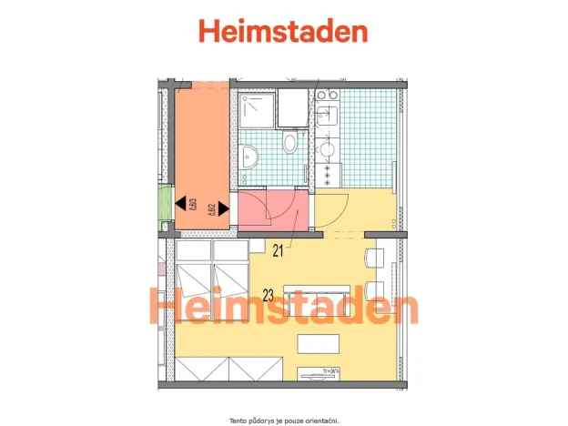 Pronájem bytu 1+kk, Karviná - Hranice, Slovenská, 30 m2