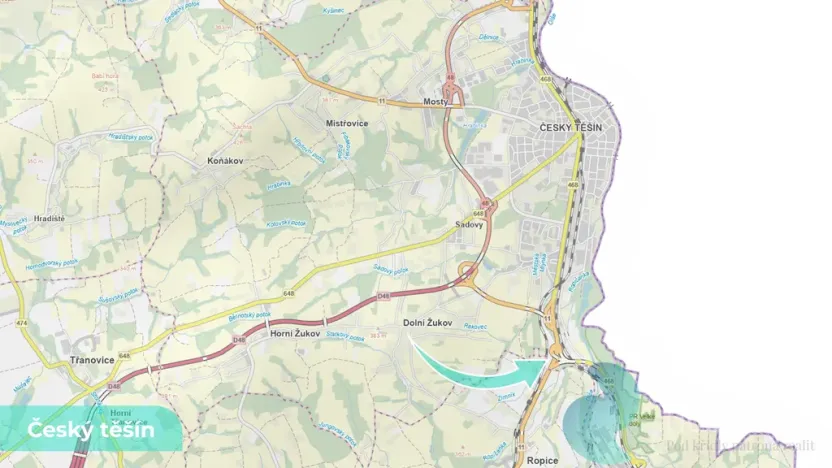 Prodej podílu 1/2 louky, Český Těšín, 8331 m2