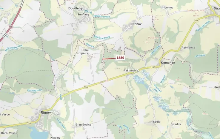 Dražba lesa, Římov, 265 m2