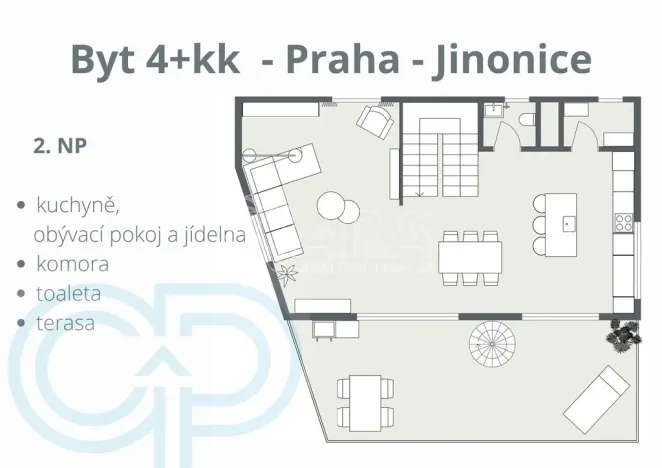 Prodej bytu 4+kk, Praha - Jinonice, Na pomezí, 236 m2