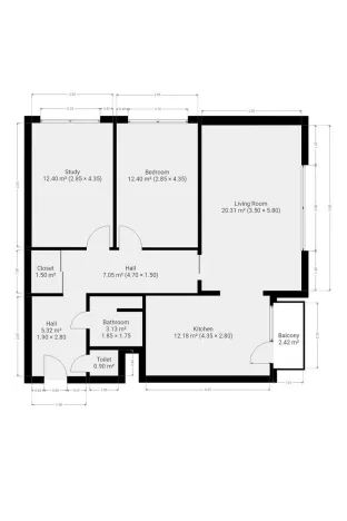 Pronájem bytu 3+1, Praha, Volutová, 76 m2