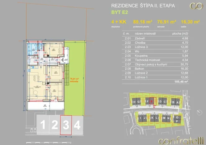 Prodej bytu 4+kk, Zlín, Zimní, 89 m2
