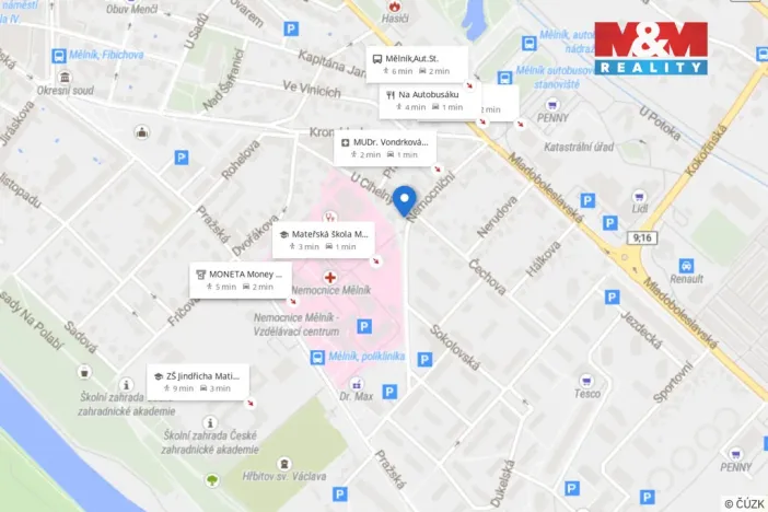 Pronájem kanceláře, Mělník, Nemocniční, 192 m2