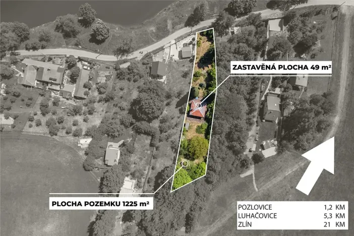 Prodej chaty, Pozlovice, 49 m2