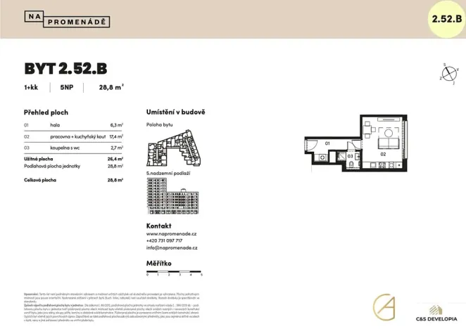 Prodej bytu 1+kk, Brno, 29 m2