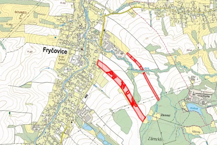 Prodej pole, Fryčovice, 87308 m2