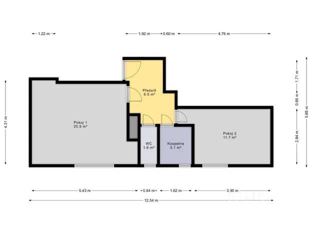 Pronájem bytu 2+kk, Praha - Dejvice, České družiny, 43 m2