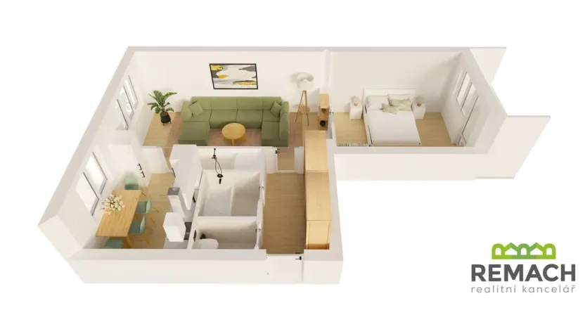 Prodej bytu 2+1, Otrokovice, Olbrachtova, 51 m2