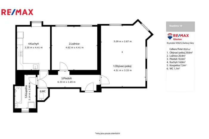 Prodej bytu 2+1, Karlovy Vary, Koptova, 78 m2