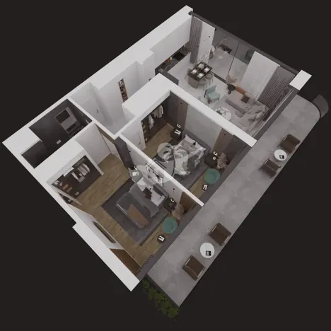 Prodej bytu 2+kk, Trikomo, Kypr, 50 m2