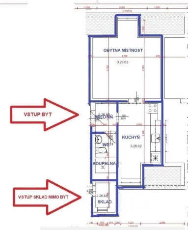 Pronájem bytu 1+1, Libochovice, Rokycanova, 33 m2