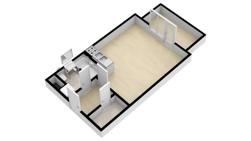 Pronájem bytu 1+kk, Praha - Čakovice, Bermanova, 34 m2