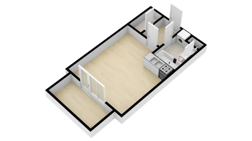 Pronájem bytu 1+kk, Praha - Čakovice, Bermanova, 34 m2