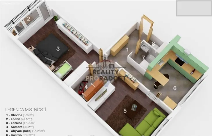 Pronájem bytu 2+1, Ostrava - Moravská Ostrava, 60 m2