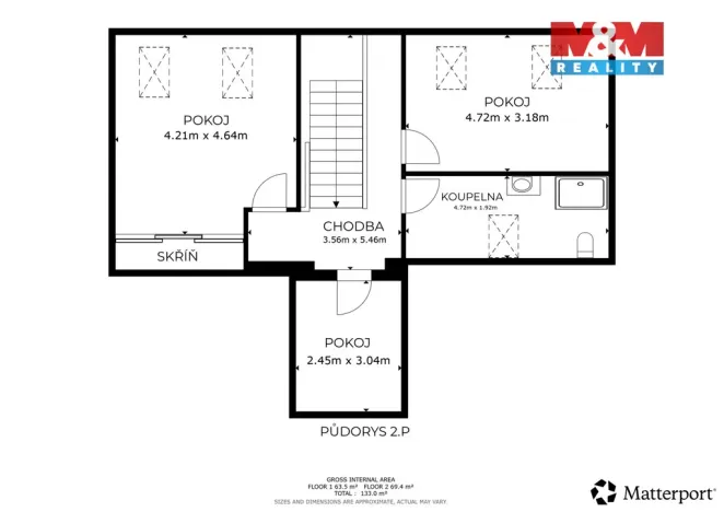 Prodej atypického bytu, Bohumín - Nový Bohumín, Čáslavská, 125 m2