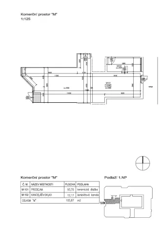 Pronájem obchodního prostoru, Praha - Stodůlky, Hábova, 106 m2