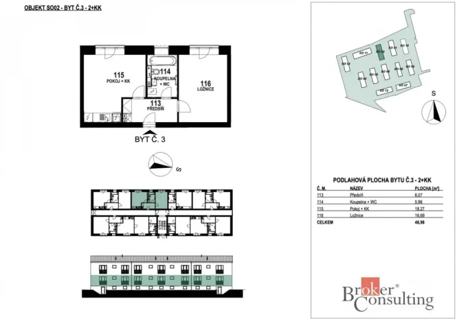 Prodej bytu 2+kk, Ostrava - Moravská Ostrava, Cihelní, 47 m2