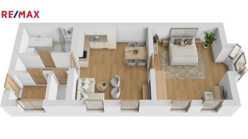 Pronájem bytu 2+kk, Police nad Metují, Masarykovo náměstí, 47 m2