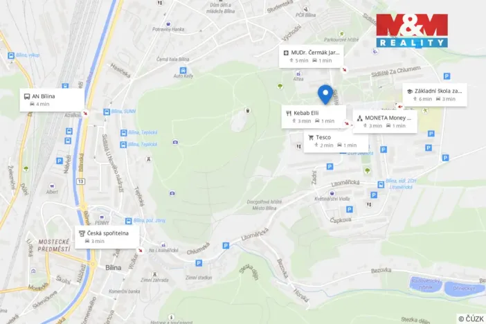 Prodej bytu 3+1, Bílina - Teplické Předměstí, Sídliště Za Chlumem, 65 m2