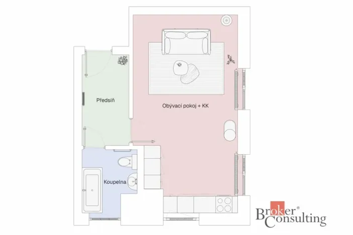 Prodej bytu 1+kk, Plzeň - Severní Předměstí, Kotíkovská, 38 m2