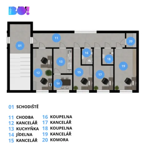 Pronájem kanceláře, Ostrava - Hošťálkovice, Aleje, 95 m2