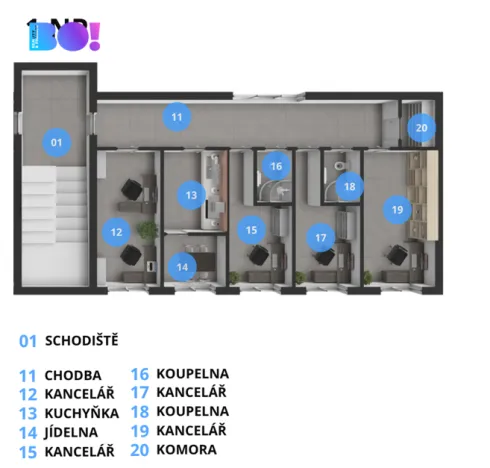 Pronájem kanceláře, Ostrava - Hošťálkovice, Aleje, 95 m2