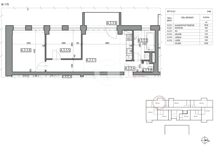 Prodej bytu 3+kk, Zlín, Lorencova, 59 m2