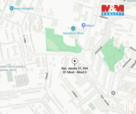 Pronájem komerční nemovitosti, Most, Kpt. Jaroše, 29 m2