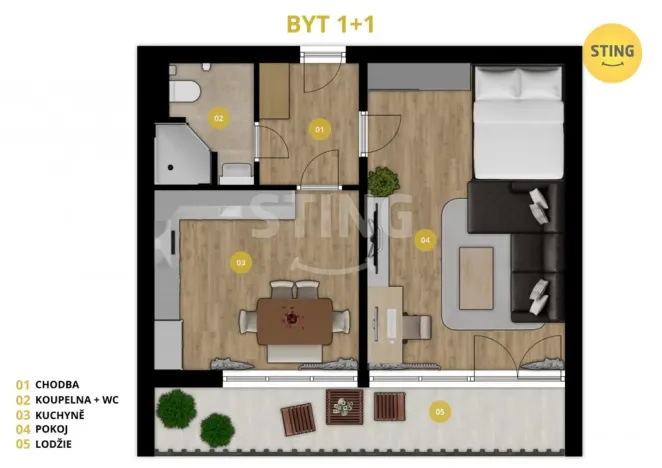 Prodej bytu 1+1, Opava, Holasická, 35 m2