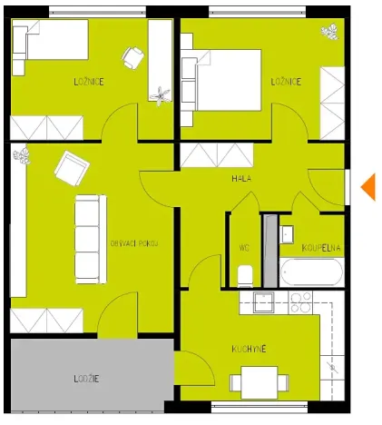 Pronájem bytu 3+1, Česká Lípa, Josefa Maštálka, 72 m2