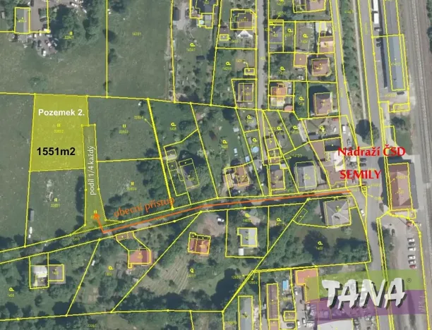 Prodej pozemku pro bydlení, Semily, K Lomu, 1551 m2