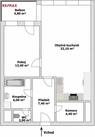 Pronájem bytu 2+kk, Plzeň, Rybářská, 70 m2