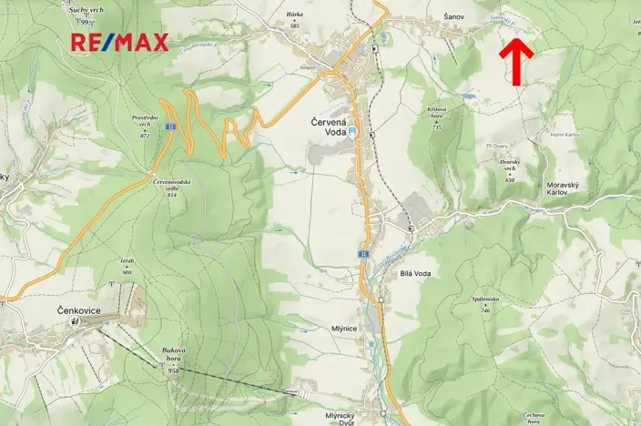 Prodej pozemku pro bydlení, Červená Voda, 1745 m2