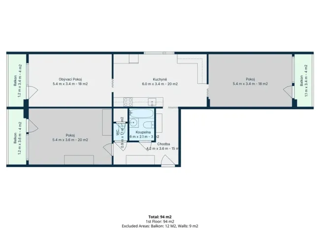 Prodej bytu 3+1, Příbram - Příbram VIII, Brodská, 94 m2