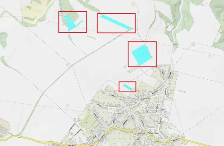 Prodej podílu pole, Ořechov, 36617 m2