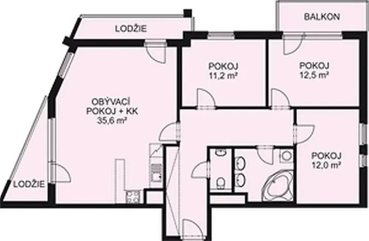Pronájem bytu 4+1, Praha - Zličín, Sazovická, 111 m2