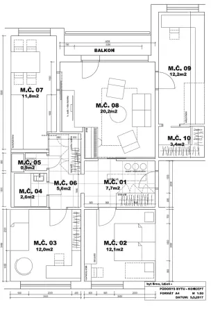 Pronájem bytu 4+1, Brno, Kosíkova, 92 m2
