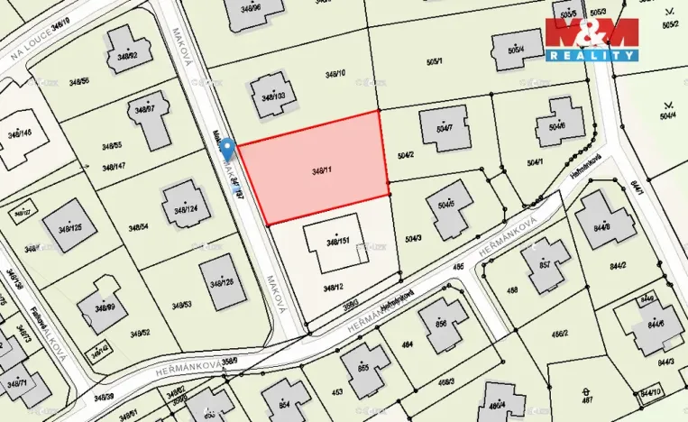 Prodej pozemku pro bydlení, Jenišov, Maková, 1014 m2