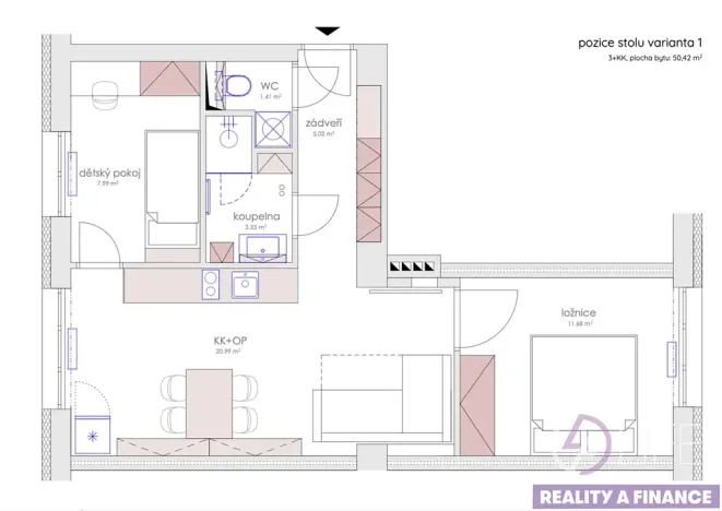 Pronájem bytu 3+kk, Vrchlabí, U nemocnice, 50 m2