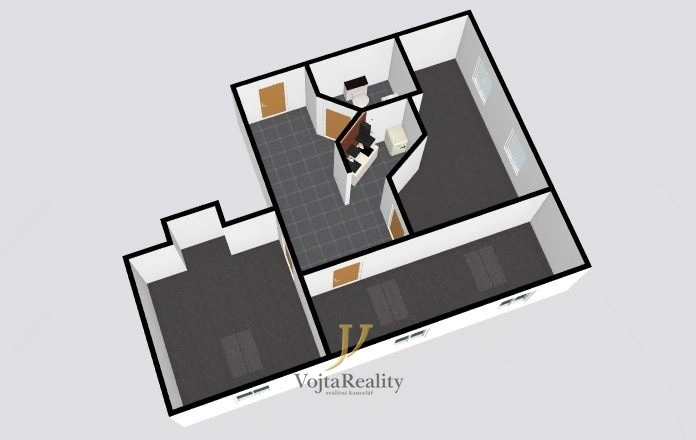 Pronájem kanceláře, Olomouc - Hodolany, Blanická, 65 m2