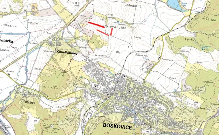 Prodej pole, Boskovice, 9482 m2