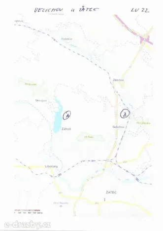 Dražba pozemku, Žatec, 264996 m2