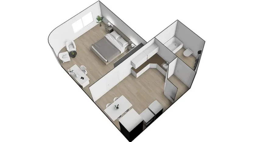 Pronájem bytu 1+1, Brno - Černá Pole, Krkoškova, 33 m2